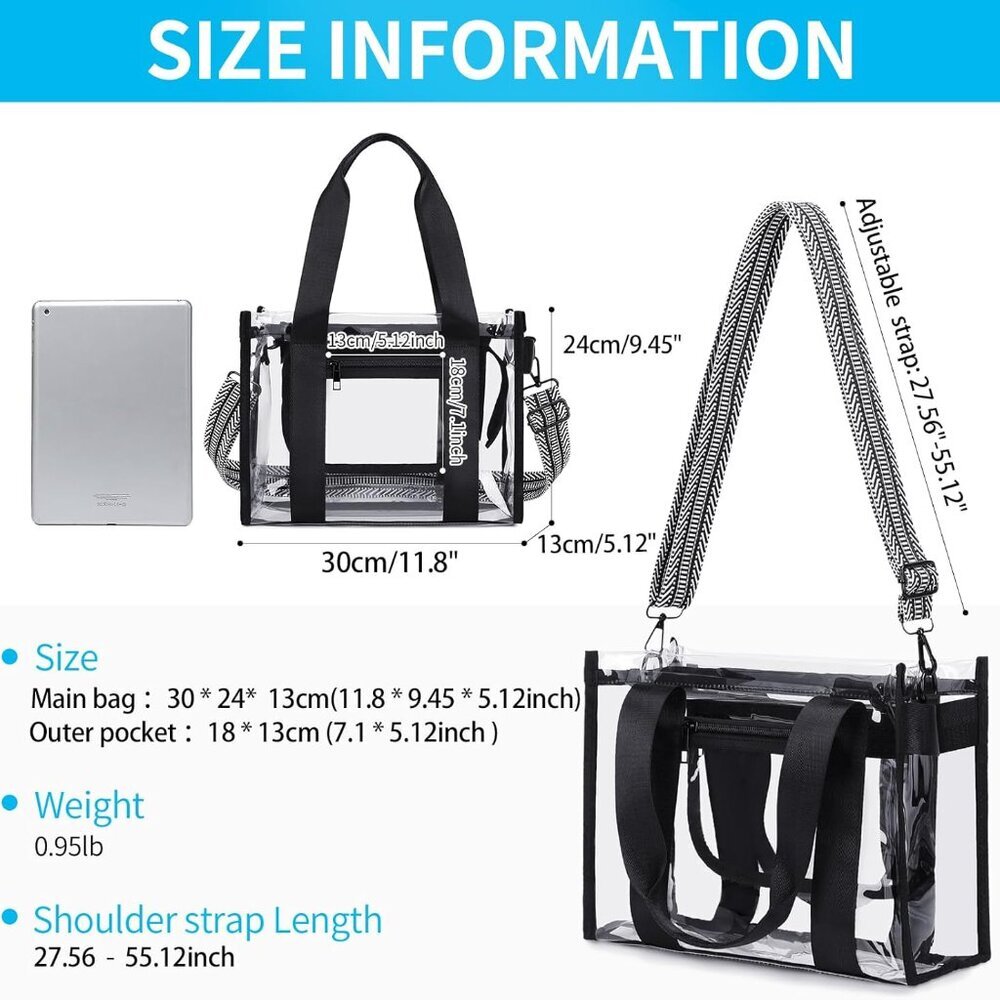 Durable Clear Bag With Inner & Outer Zipper For C… - image 4